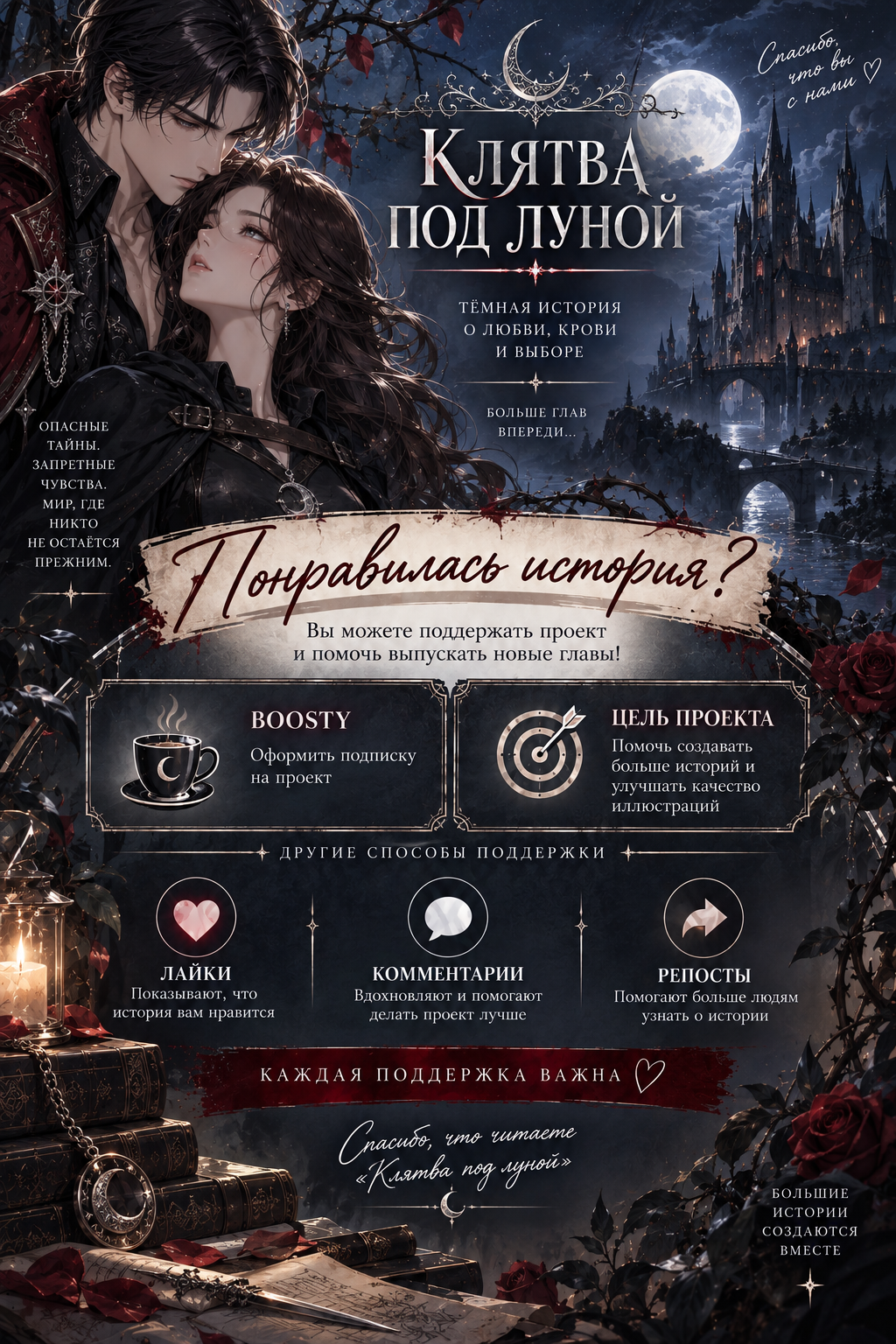 Иллюстрация к комиксу «Клятва под луной»